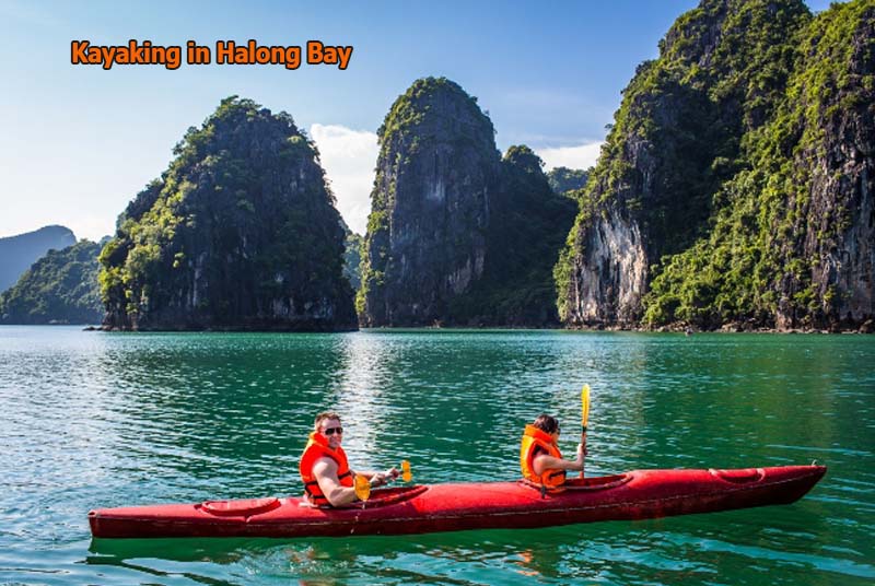 Kayaking in Halong Bay